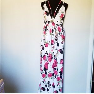 * SOLD on merc! 🍭💋 NWT L’atiste floral scrappy rose maxi dress